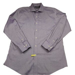Ralph Lauren Mens 16 1/2 Shirt Black Label Purple 100% Cotton No Iron Slim Fit‎